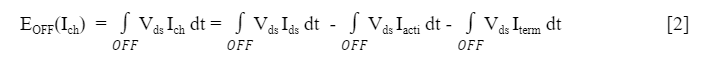 Equation 2: Expression of turn-off loss taking into account termination region