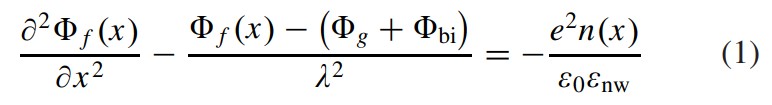 Equation 1:Modified Poisson Equation in One Dimension